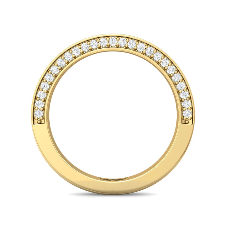 18K Gold Yellow Micropave Wedding Band from the Micropave collection - VM09XSWB_18KY
