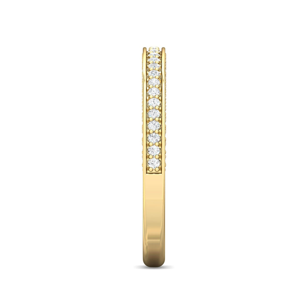 14K Gold Yellow Micropave Wedding Band from the Micropave collection - VM09XSWB_14KY