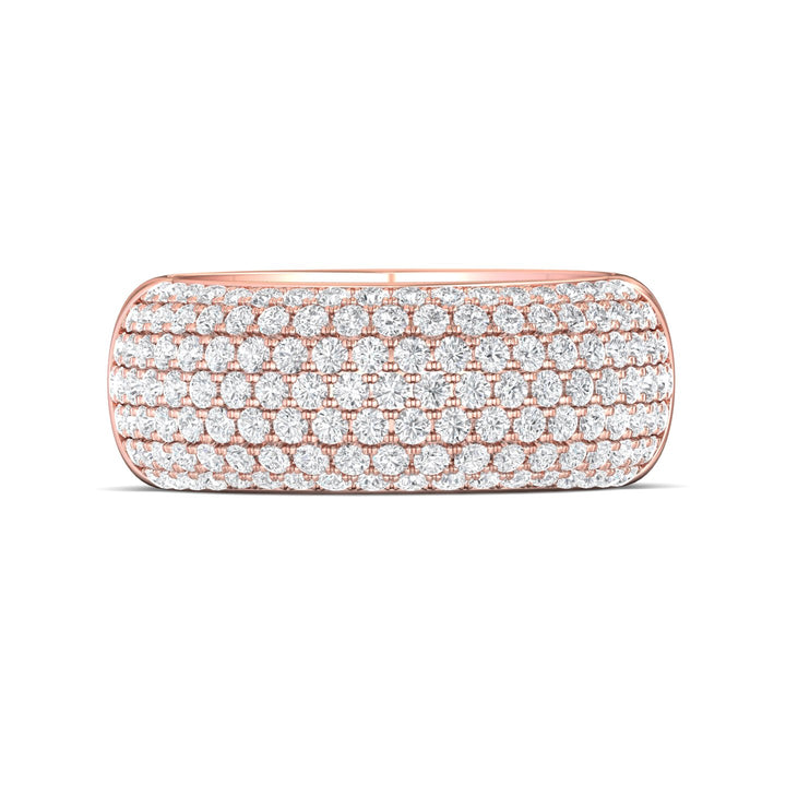 14K Gold Pink Micropave Wedding Band from the Micropave collection - VMO10XSWB_14KP