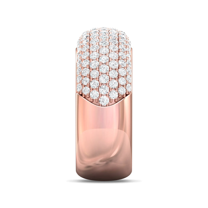 14K Gold Pink Micropave Wedding Band from the Micropave collection - VMO10XSWB_14KP