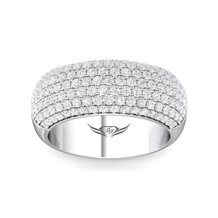 18K Gold White Micropave Wedding Band from the Micropave collection - VMO10XSWB_18KW