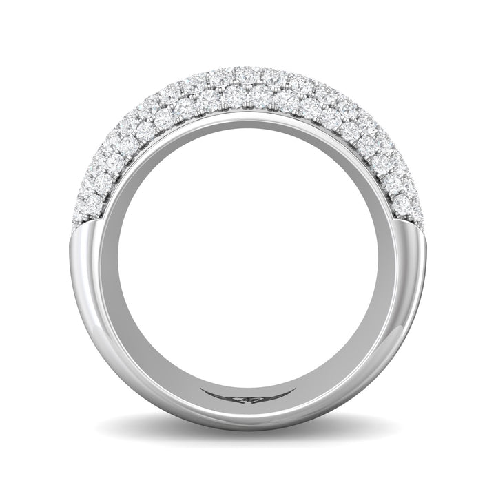 18K Gold White Micropave Wedding Band from the Micropave collection - VMO10XSWB_18KW
