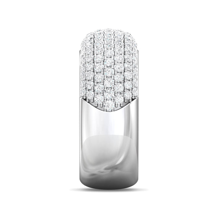 14K Gold White Micropave Wedding Band from the Micropave collection - VMO10XSWB_14KW