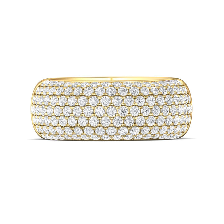 14K Gold Yellow Micropave Wedding Band from the Micropave collection - VMO10XSWB_14KY