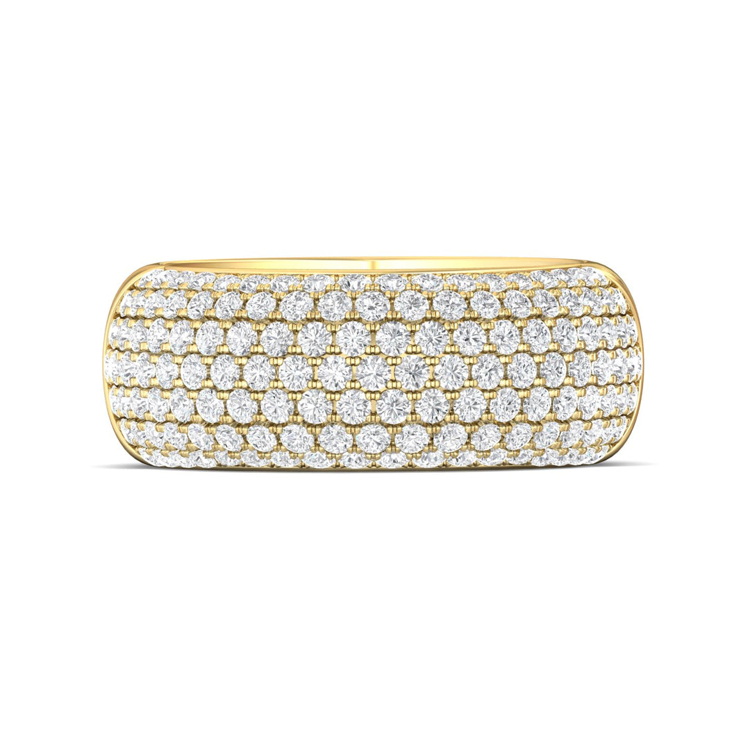 14K Gold Yellow Micropave Wedding Band from the Micropave collection - VMO10XSWB_14KY