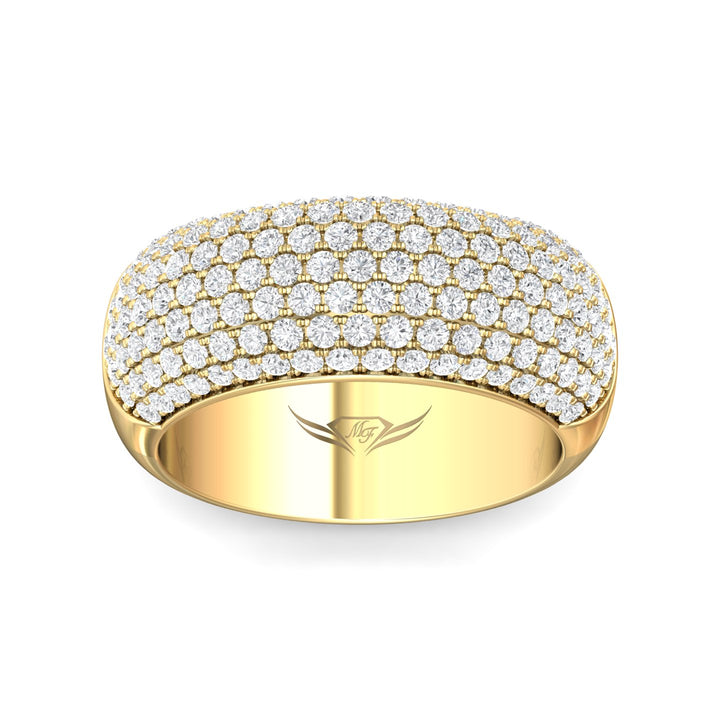 18K Gold Yellow Micropave Wedding Band from the Micropave collection - VMO10XSWB_18KY