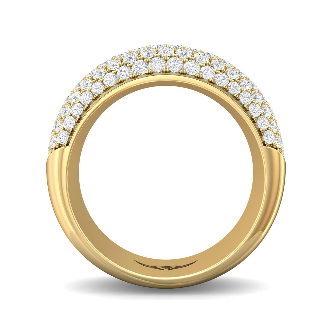14K Gold Yellow Micropave Wedding Band from the Micropave collection - VMO10XSWB_14KY