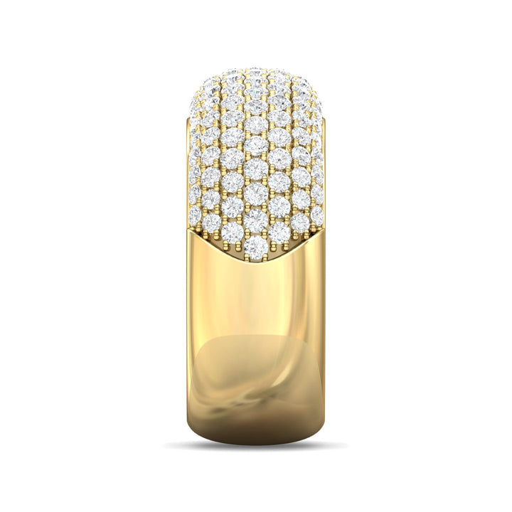 14K Gold Yellow Micropave Wedding Band from the Micropave collection - VMO10XSWB_14KY