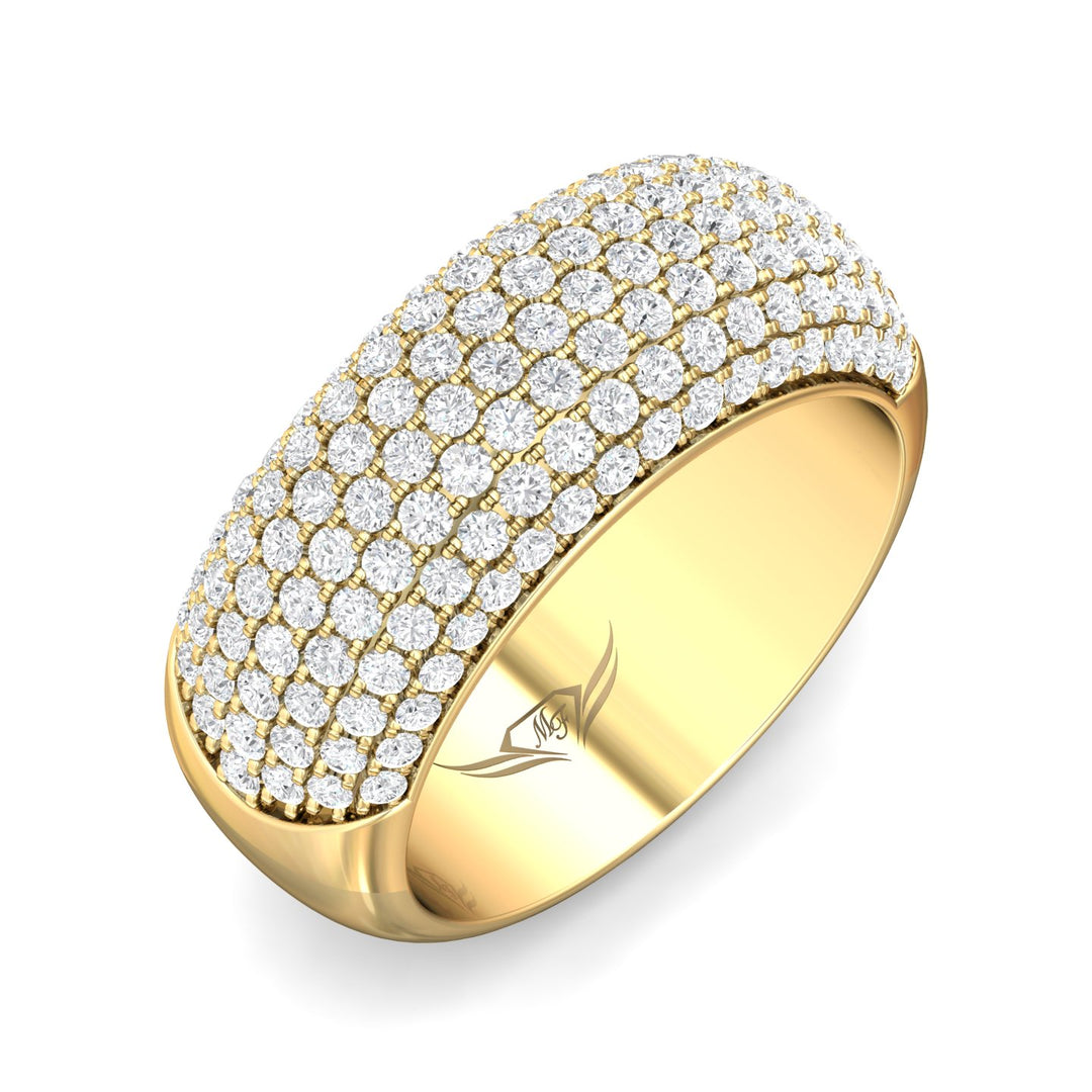 14K Gold Yellow Micropave Wedding Band from the Micropave collection - VMO10XSWB_14KY