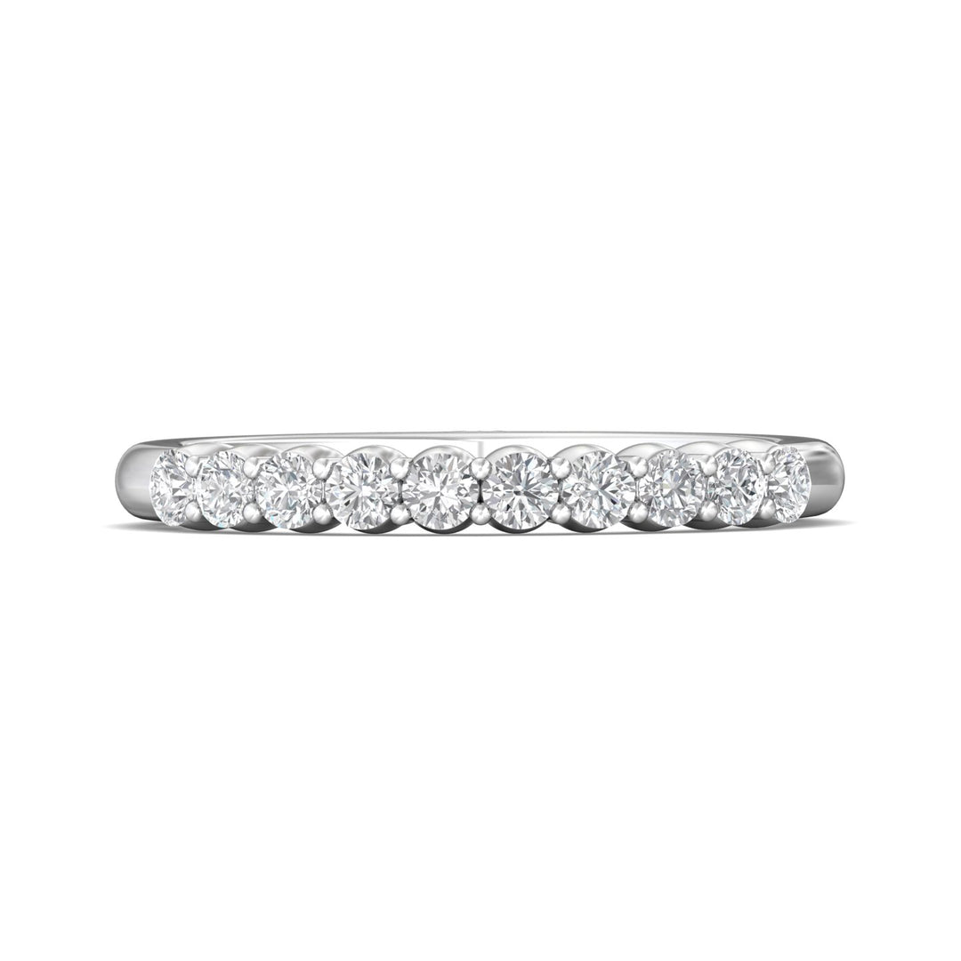 Channel/Shared Prong Wedding Band from the Channel/Shared Prong collection