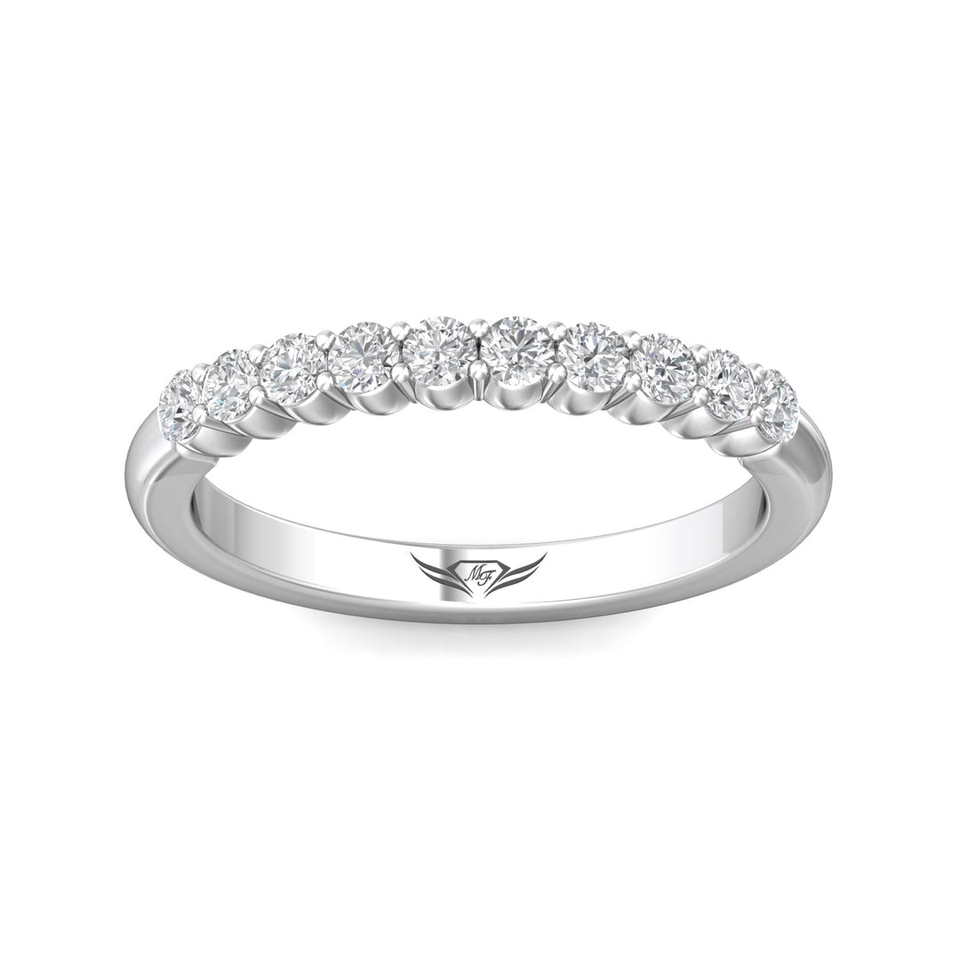 Channel/Shared Prong Wedding Band from the Channel/Shared Prong collection