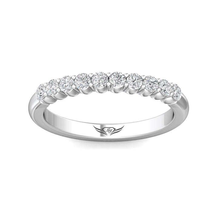 Channel/Shared Prong Wedding Band from the Channel/Shared Prong collection