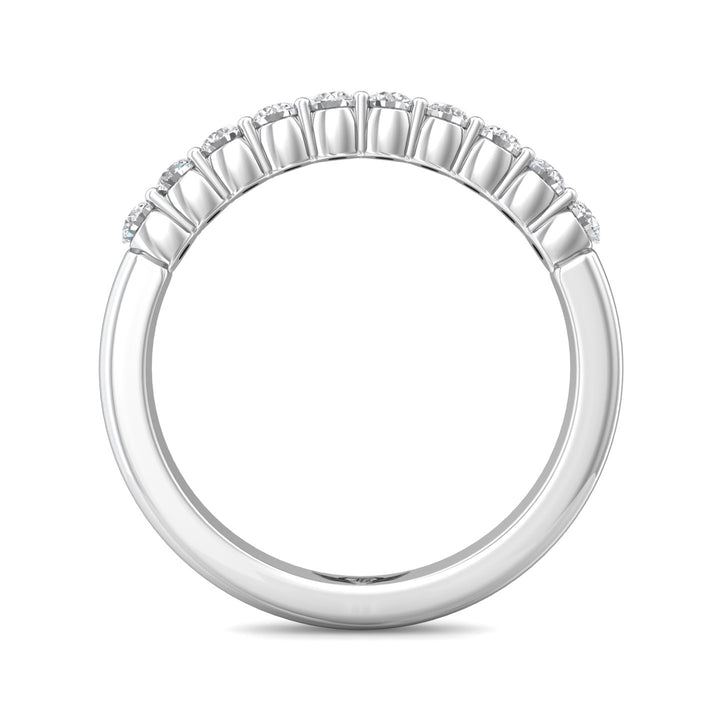 14K Gold White Channel/Shared Prong Wedding Band from the Channel/Shared Prong collection - VSP05MWB_14KW