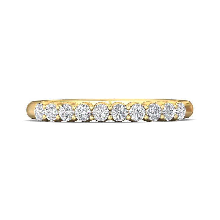 18K Gold Yellow Channel/Shared Prong Wedding Band from the Channel/Shared Prong collection - VSP05MWB_18KY