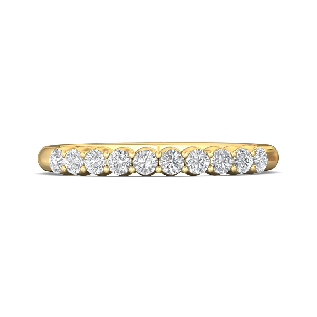 14K Gold Yellow Channel/Shared Prong Wedding Band from the Channel/Shared Prong collection - VSP05MWB_14KY