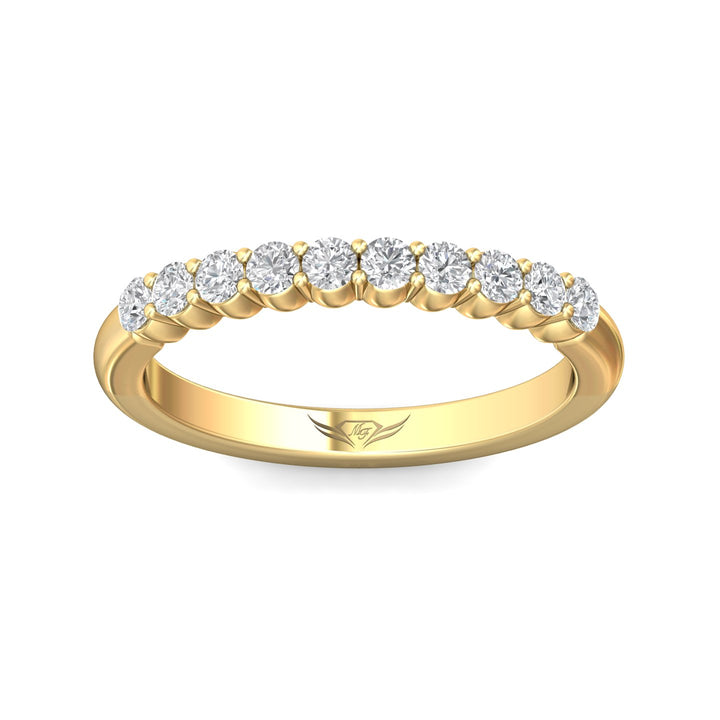 18K Gold Yellow Channel/Shared Prong Wedding Band from the Channel/Shared Prong collection - VSP05MWB_18KY