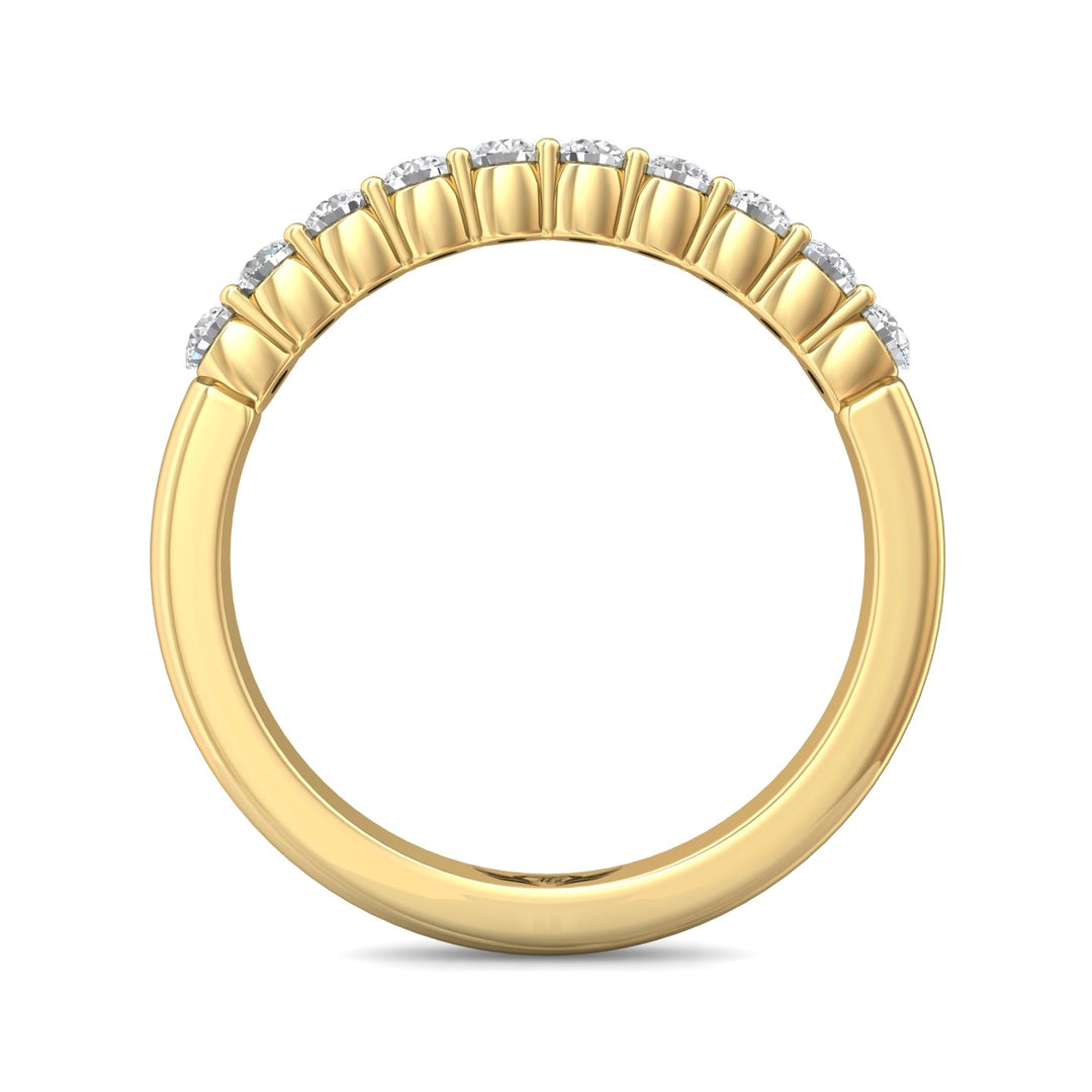 18K Gold Yellow Channel/Shared Prong Wedding Band from the Channel/Shared Prong collection - VSP05MWB_18KY
