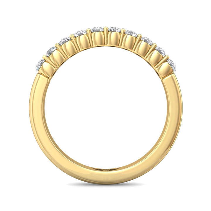 18K Gold Yellow Channel/Shared Prong Wedding Band from the Channel/Shared Prong collection - VSP05MWB_18KY
