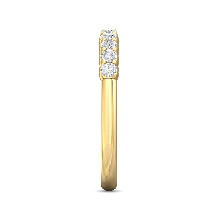 18K Gold Yellow Channel/Shared Prong Wedding Band from the Channel/Shared Prong collection - VSP05MWB_18KY