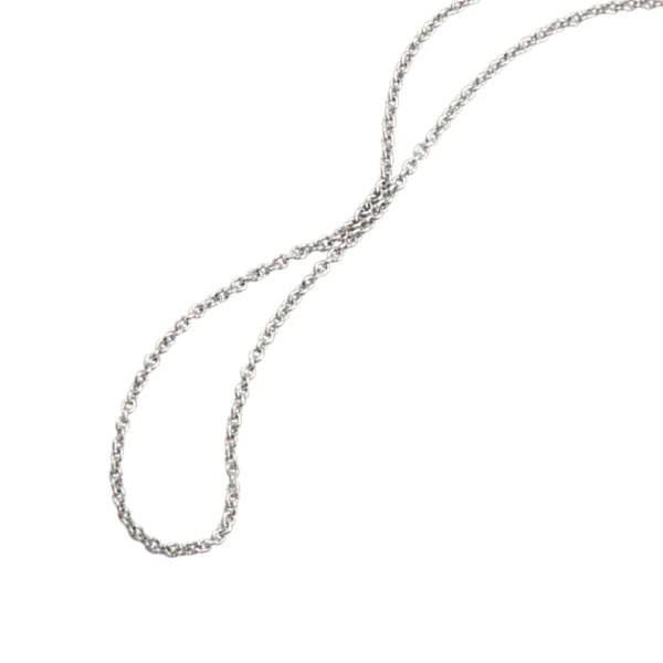 14K White Gold 1.1mm Cable Chain 20"