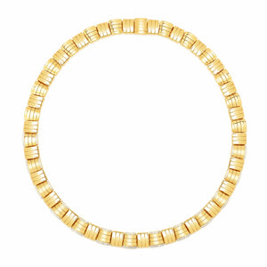 Roberto Coin 18 karat yellow gold Veneto Diamond Collar Necklace 18", D=1.29tw
