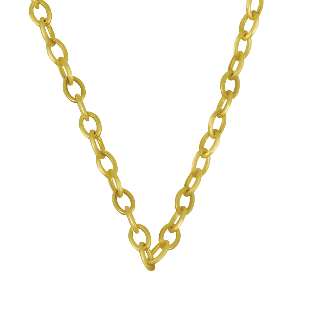 Syna 18 karat yellow gold 2.5mm Think Link Chain 18