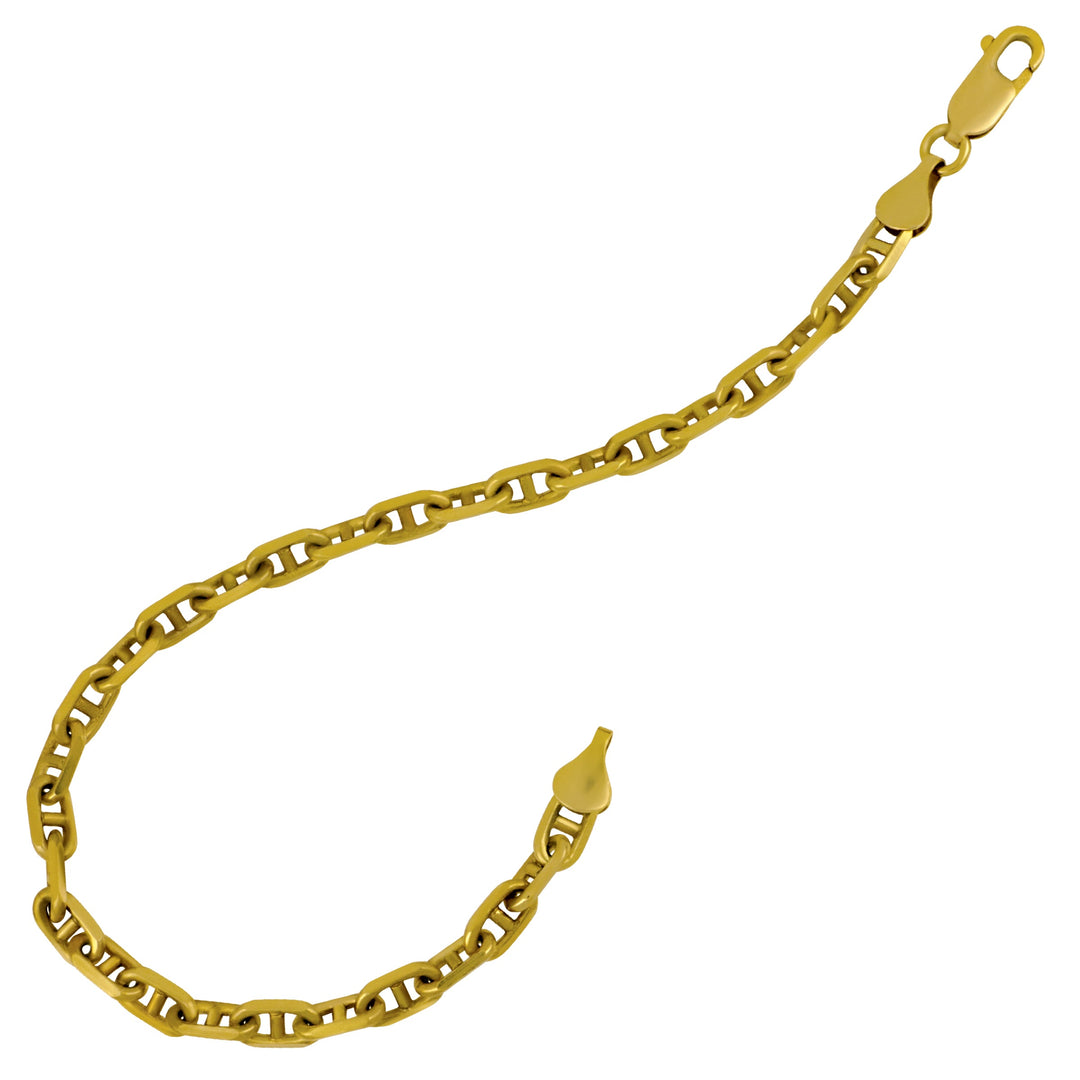 8.5" 14 Karat Yellow Gold 5mm Anchor Link Bracelet