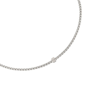 Fope 18 karat white gold Eka Diamond Pave Necklace 20", D=0.19tw