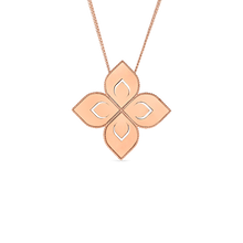 Load image into Gallery viewer, Roberto Coin 18 karat rose gold Large Venetian Princess Diamond Accent Necklace 32&quot;, D=0.07tw