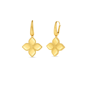 Roberto Coin 18 yellow gold Large Princess Flower Drop Earrings