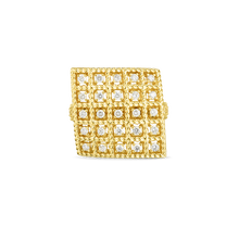 Load image into Gallery viewer, Roberto Coin 18 karat yellow gold 5x5 Large Byzantine Barocco Diamond Ring, D=0.53tw