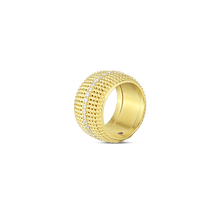 Load image into Gallery viewer, Roberto Coin 18 karat yellow gold Wide Opera Diamond Band, D=0.58tw