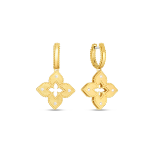 Roberto Coin 18 karat yellow gold Petite Venetian Princes Diamond Drop Earrings, D=0.10tw