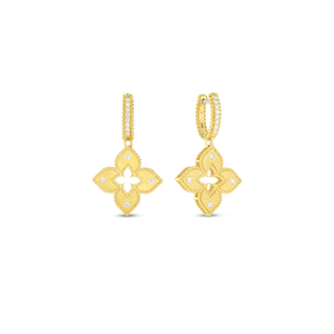 Roberto Coin 18 karat yellow gold Petite Venetian Princes Diamond Drop Earrings, D=0.23tw