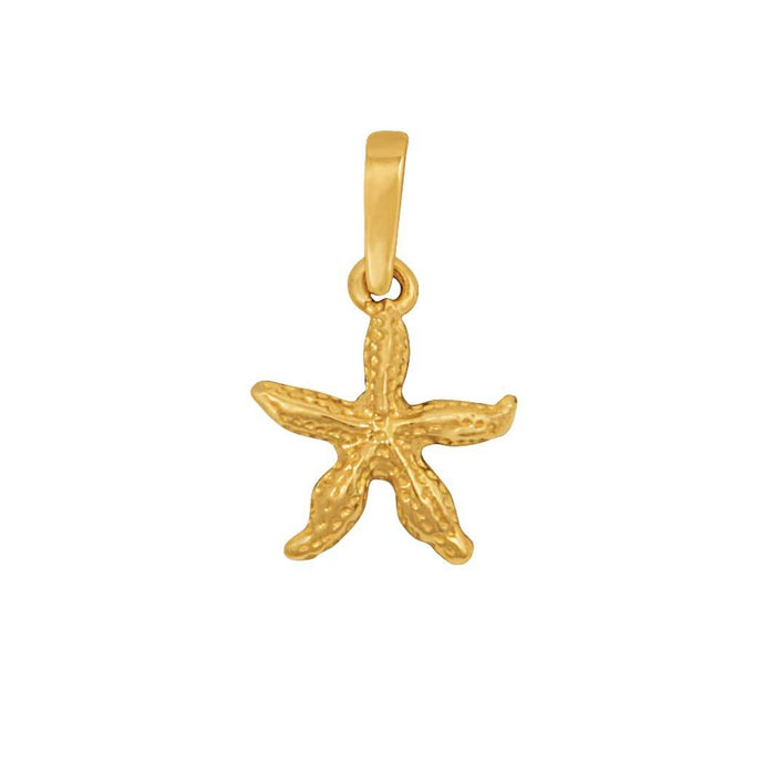14k Yellow Gold Small Starfish Pendant