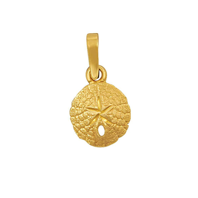 14k Yellow Gold 11mm Sanddollar Pendant