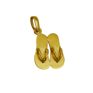 14k Yellow Gold Double "Sanibel Sandals" Pendant