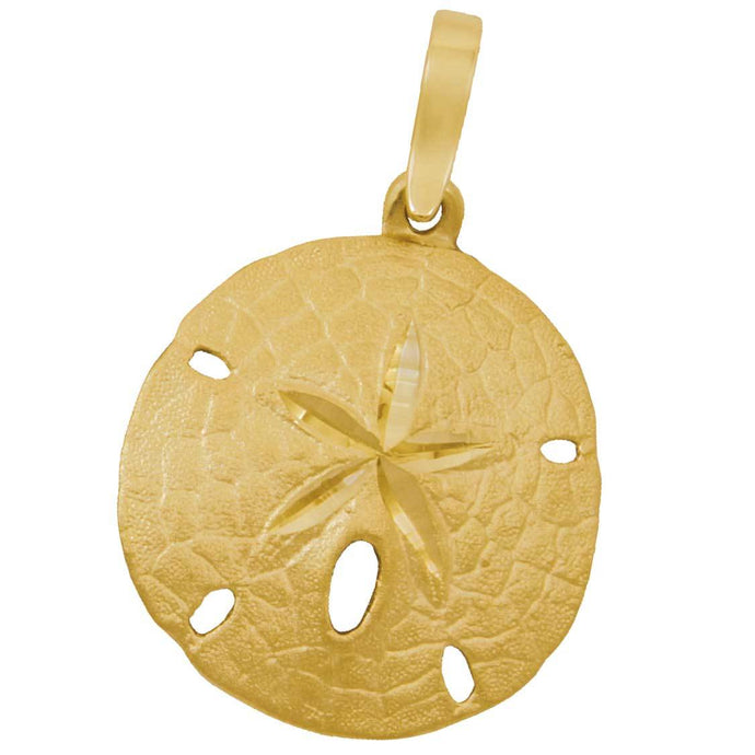 14k Yellow Gold 23mm Sanddollar Pendant