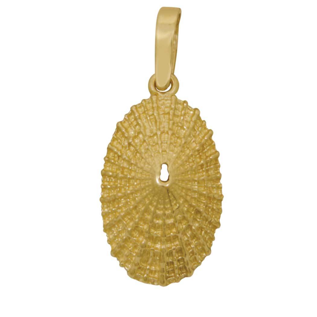 14k Yellow Gold Large Limpet Shell Pendant