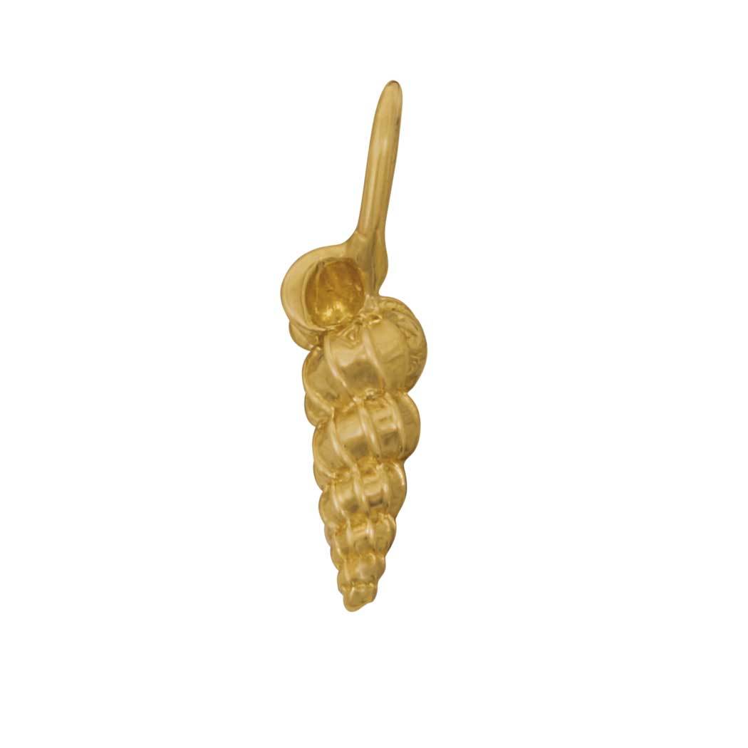 14k Yellow Gold Small Wentletrap Shell Pendant