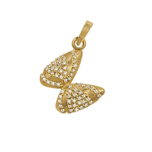 14k Yellow Gold "Sea Jewels" Pave Diamond Coquina Shell Pendant, 62D=.38tw