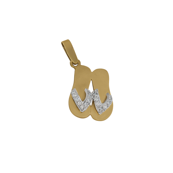 14K White and Yellow Gold Double 