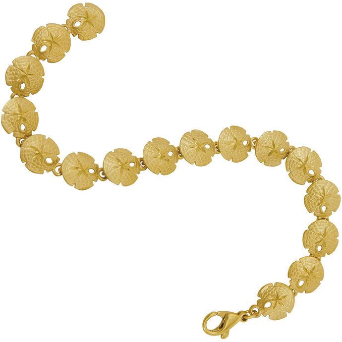 14k Yellow Gold Tiny Sanddollar Bracelet