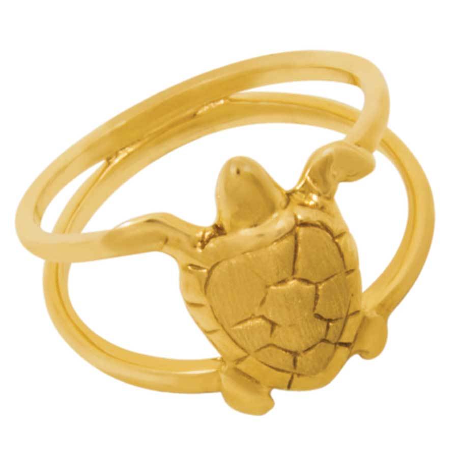 14k Yellow Gold Small Turtle Ring