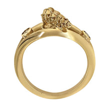 Load image into Gallery viewer, 04 April &quot;Birthshell&quot; 14K Yellow Gold Ring: The Wentletrap with Diamonds