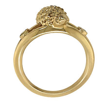 Load image into Gallery viewer, 08 August &quot;Birthshell&quot; 14K Yellow Gold Ring: The Nutmeg Shell with Peridots