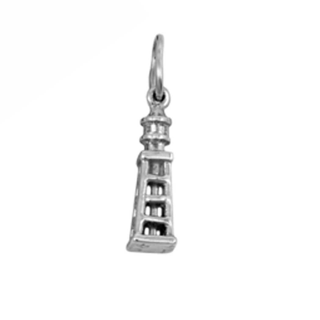 Sterling Silver Small 3-D Lighthouse Pendant