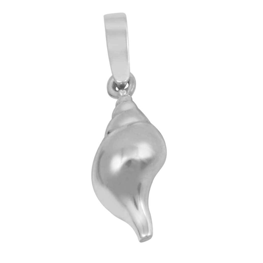 Sterling Silver 3-D Tulip Shell Pendant