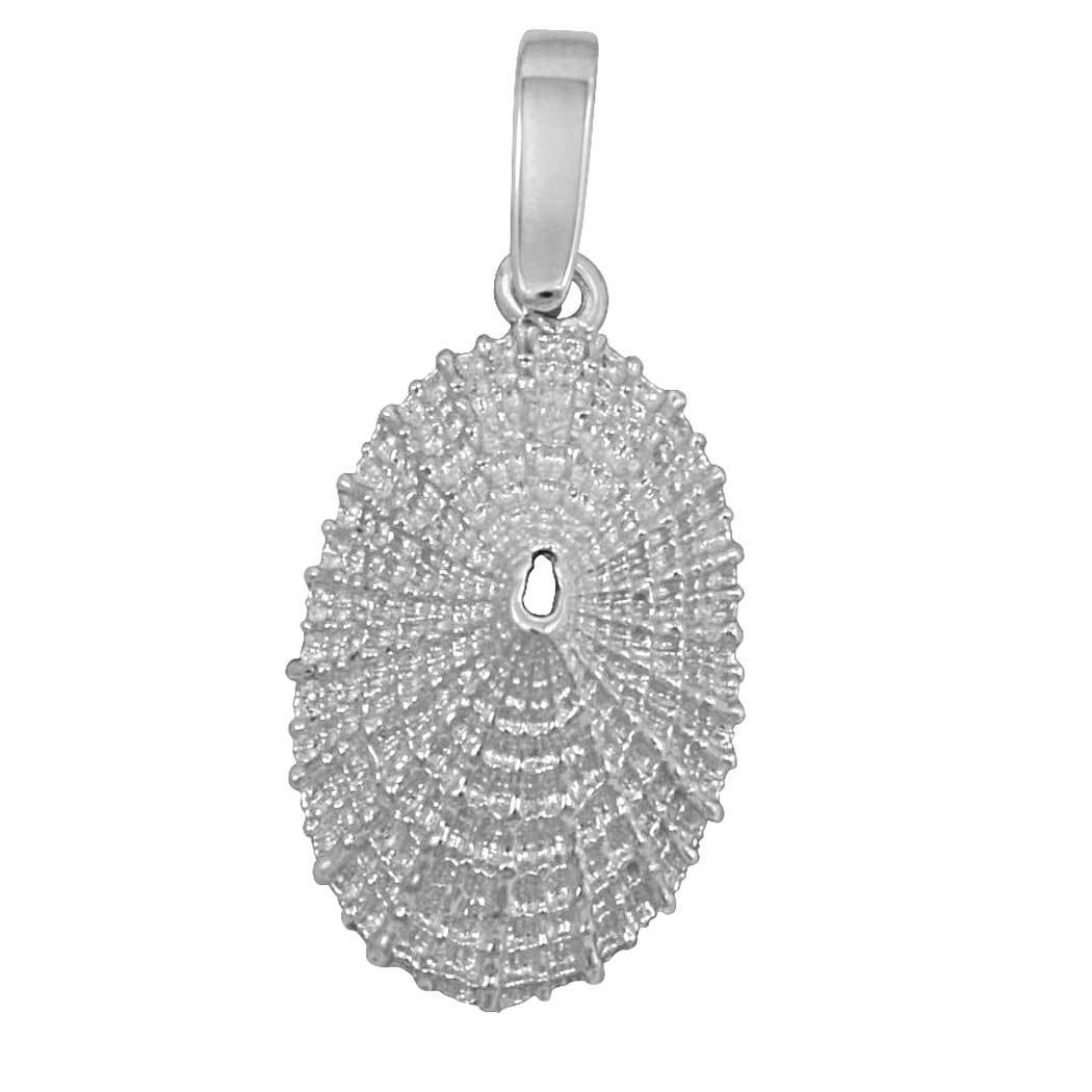 Sterling Silver Large Limpet Shell Pendant