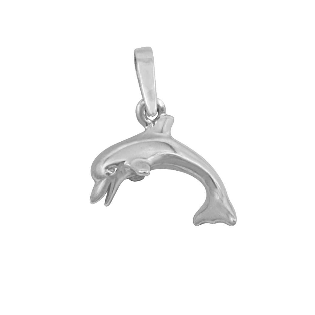 Sterling Silver Small Full Body Dolphin Pendant